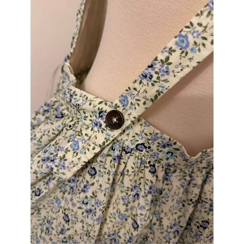 Free People Women's Petunia Cotton Short All Mini Dress Tea Combo L NEW